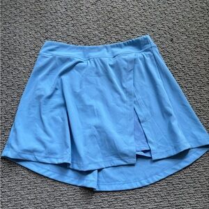 Women’s Blue Athletic Mini Slit Skirt